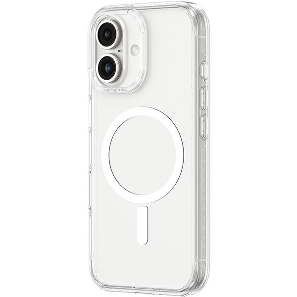 Θήκη σιλικόνης AMAZINGTHING Titan Pro Mag Case με μαγνητικό δακτύλιο για iPhone 16 Plus - διαφανές