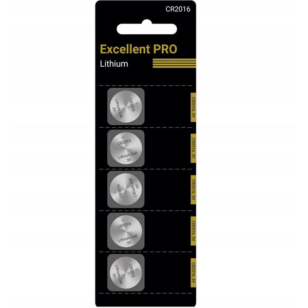 ΜΠΑΤΑΡΙΑ ΛΙΘΙΟΥ EXCELLENT PRO CR2016 5ΤΜΧ, 3V