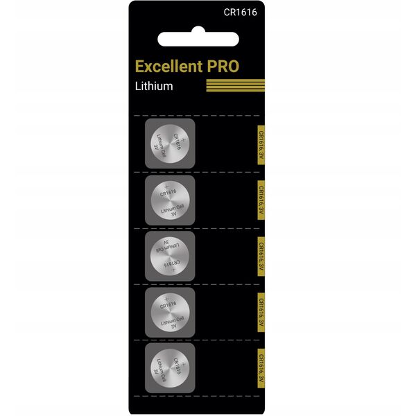 ΜΠΑΤΑΡΙΑ ΛΙΘΙΟΥ EXCELLENT PRO CR1616 ΜΠΑΤΑΡΙΕΣ 5ΤΜΧ. 3V