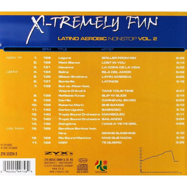 X-Tremely Fun - Λάτιν Αερόμπικ Nonstop Vol.2 CD