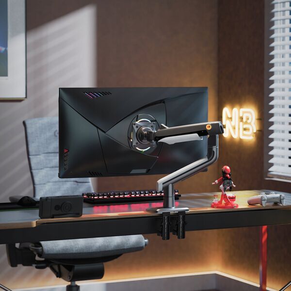 A5 – Solidny mocny obrotowy uchwyt biurkowy do dużych monitorów 27″-50″