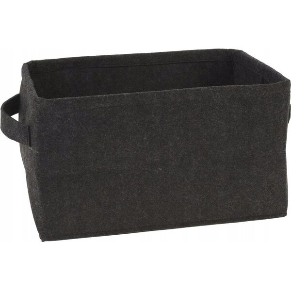 Storage Solutions Koszyk do przechowywania filcowy składany czarny 36x27x20 cm