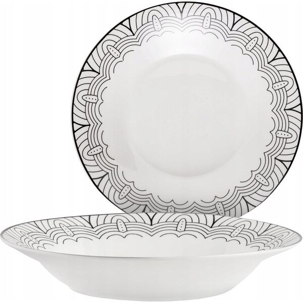 NAVA Talerz obiadowy głęboki porcelanowy MAYA 22,5 cm, 700 ml