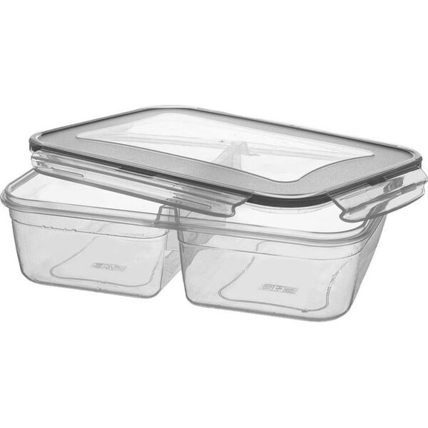 Orion Pojemnik na żywność dzielony z uszczelką szczelny z 2 przegródkami lunchbox 2 l