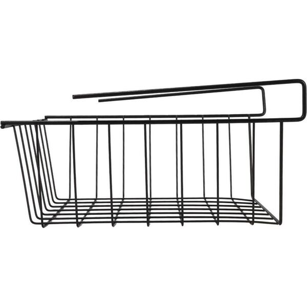 Vilde Kosz koszyk podwieszany pod półkę organizer czarny metalowy loft 27,5 cm