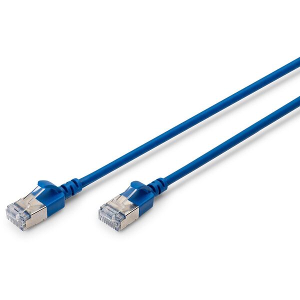 Καλώδιο SlimPatchk. DIGITUS CAT 6A F-FTP, CU, LSZH AWG 32/7, 5m, Μπλε