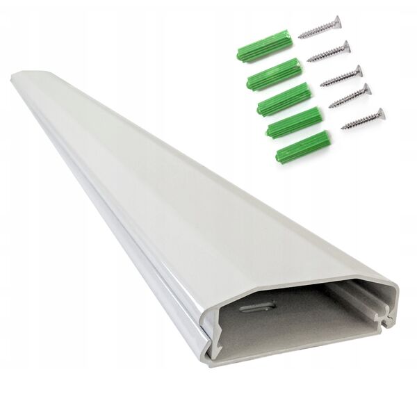 Μάσκα110-W - aluminiowa maskownica kabli z systemem click-lock dł. 110 cm