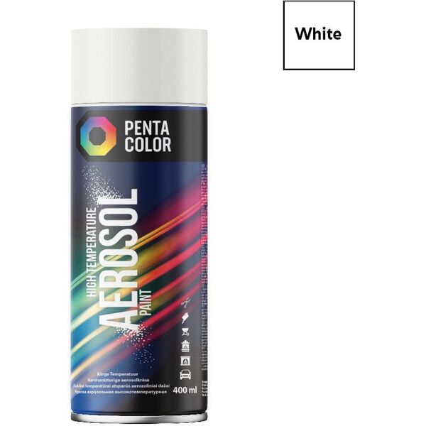Pentacolor PAINT AEROS PENTA HIGH TEMP WHITE 400ML