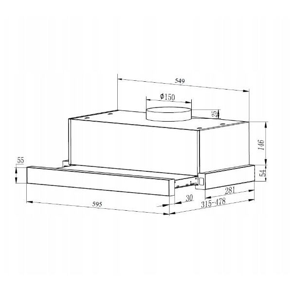 Απορροφητήρας BEKO HNT63322WH