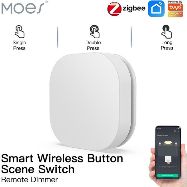 Έξυπνο ασύρματο κουμπί Zigbee Moes IP55 TUYA