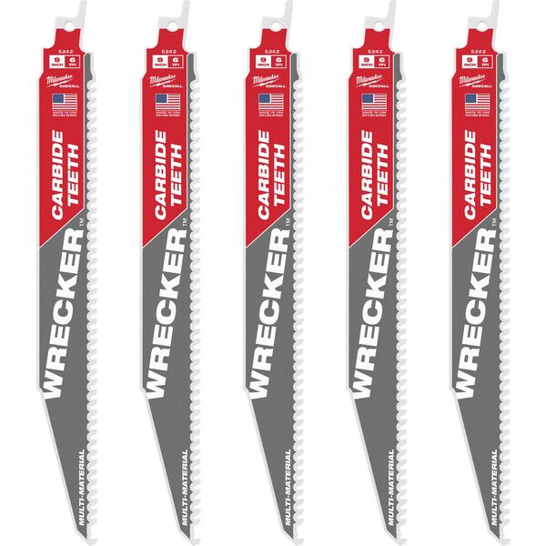 MILWAUKEE S TCT WRECKER ΛΕΠΙΔΑ ΠΡΙΟΝΙΟΥ ΚΑΡΒΙΔΙΟΥ 230mm/6T/5τμχ.