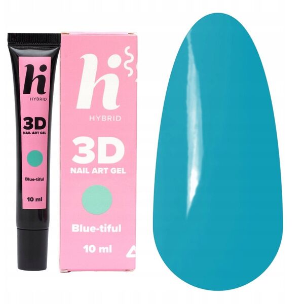 HI HYBRID Nail Art Gel για διακόσμηση 3D Blue-tiful 10 ml