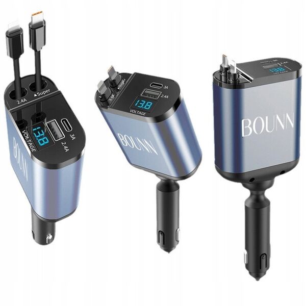 Φορτιστής αυτοκινήτου USB C 30W APPLE 12V 24V 4w1