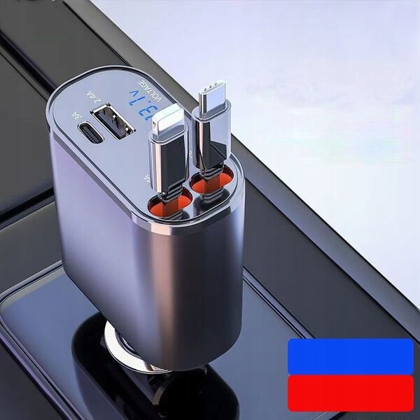 Φορτιστής αυτοκινήτου USB C 30W APPLE 12V 24V 4w1