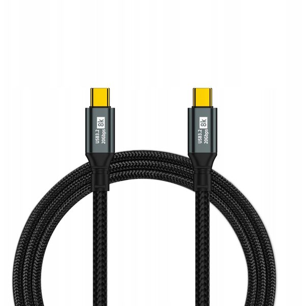 Καλώδιο USB C γρήγορη φόρτιση σε USB-C 3.2 20V/5A 100W 20Gbps 8K | 2m