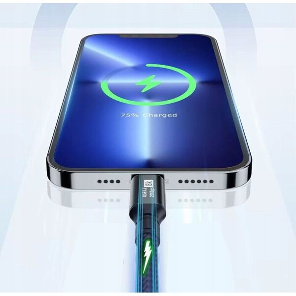 Καλώδιο USB C γρήγορη φόρτιση σε USB-C 3.2 | 20V/5A 100W 20Gbps 8K | 3m