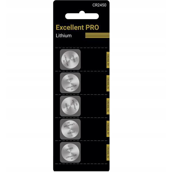 ΜΠΑΤΑΡΙΑ ΛΙΘΙΟΥ EXCELLENT PRO CR2450 5ΤΜΧ. 3V