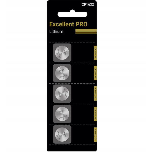 ΜΠΑΤΑΡΙΑ ΛΙΘΙΟΥ EXCELLET PRO CR1632 5ΤΜΧ. 3V