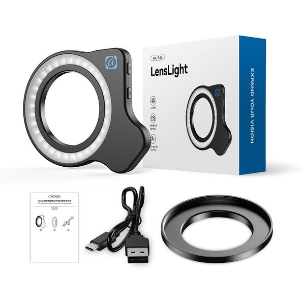 Lampa Pierścieniowa Ring Makro Led Apexel Do Telefonu Aparatu 37 / 52 Mm / Apl-fl26