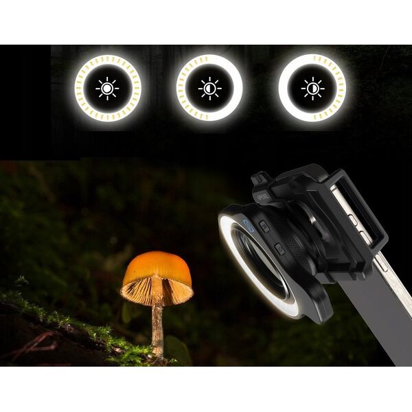 Lampa Pierścieniowa Ring Makro Led Apexel Do Telefonu Aparatu 37 / 52 Mm / Apl-fl26
