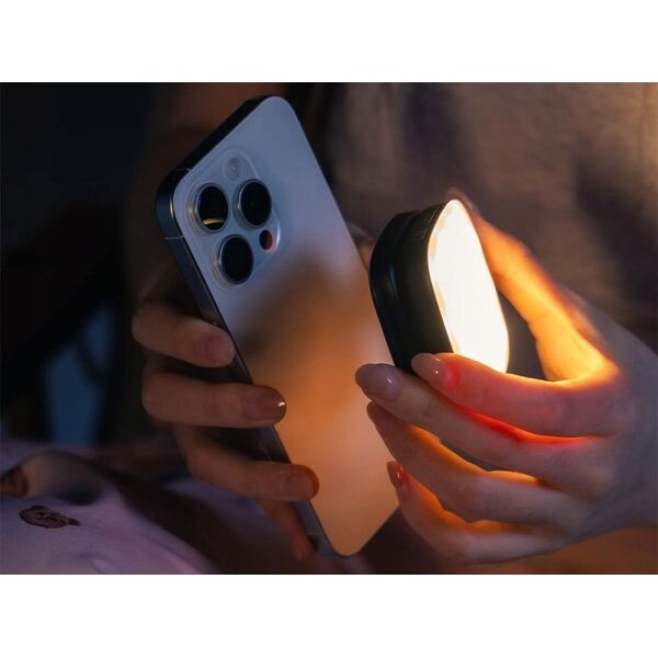 Lampa LED + Lusterko na Magnes do Telefonu MagSafe Zdjęcia Selfie Vlog C140 / Czarny