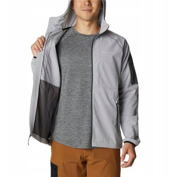 Columbia Tall Heights Hooded Softshell Jacket 1975591039 szary L