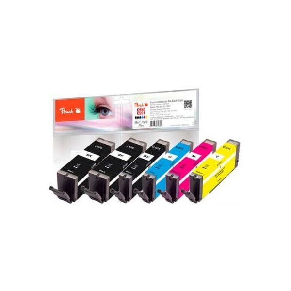 Tusz Peach Tusz PEACH PI100-328 / PGI-550/CLI-551 (Photo black, Black, Cyan, Magenta, Yellow)