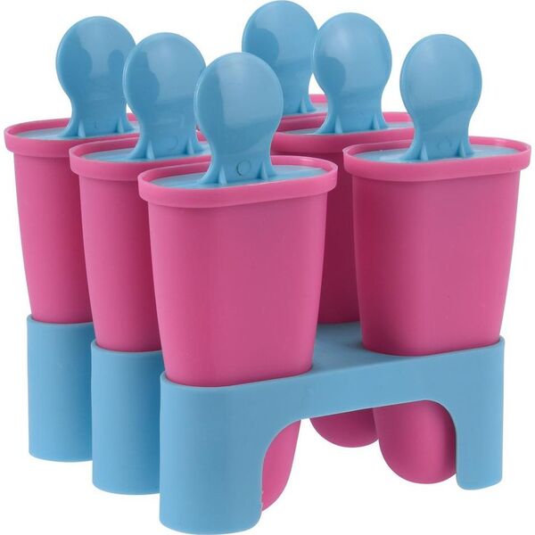 Excellent Houseware Foremka forma do lodów na patyku lody 6 szt stojak