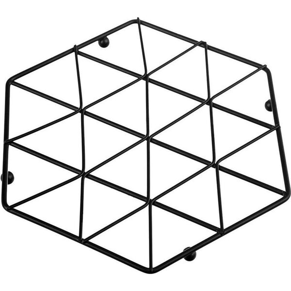 Orion Podkładka pod gorący garnek naczynia metalowa podstawka ochronna kuchenna czarna