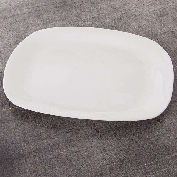 Orion Półmisek szklany BIAŁY prostokątny talerz patera szklana 28x21 cm uniwersalny