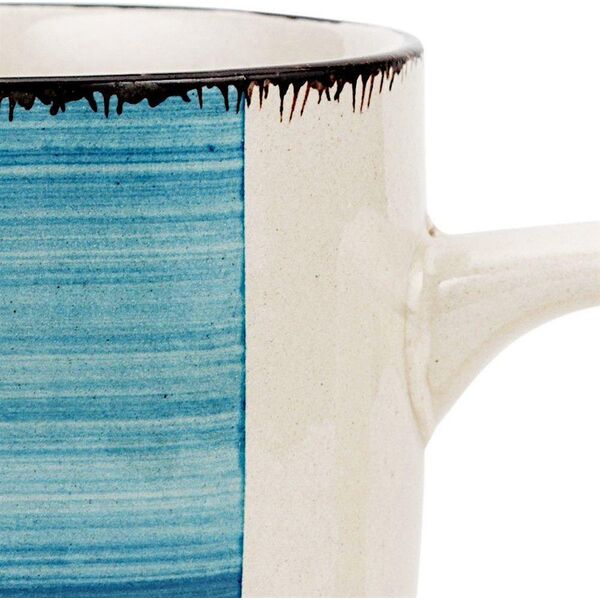 NAVA Kubek ceramiczny z uchem FADED BLUE do picia kawy herbaty 355 ml () - 56234-uniw