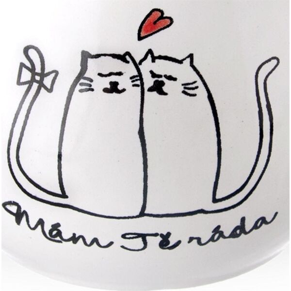 Orion Kubek ceramiczny z uchem koty kotki do picia kawy herbaty 300 ml