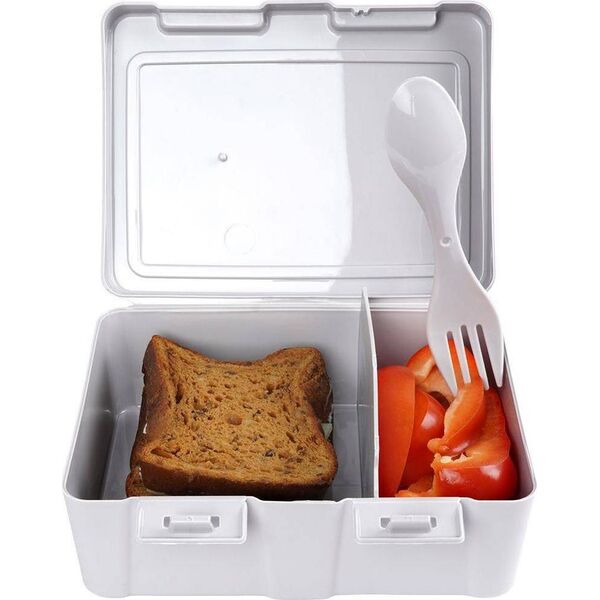 Orion Pojemnik śniadaniowy z przegrodą na śniadanie sałatkę lunchbox sztućce śniadaniówka sport 1 l