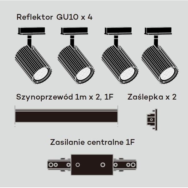 Light Prestige System szynowy Tokio LP-787 SET 1F WH regulowany 1-fazowy białe