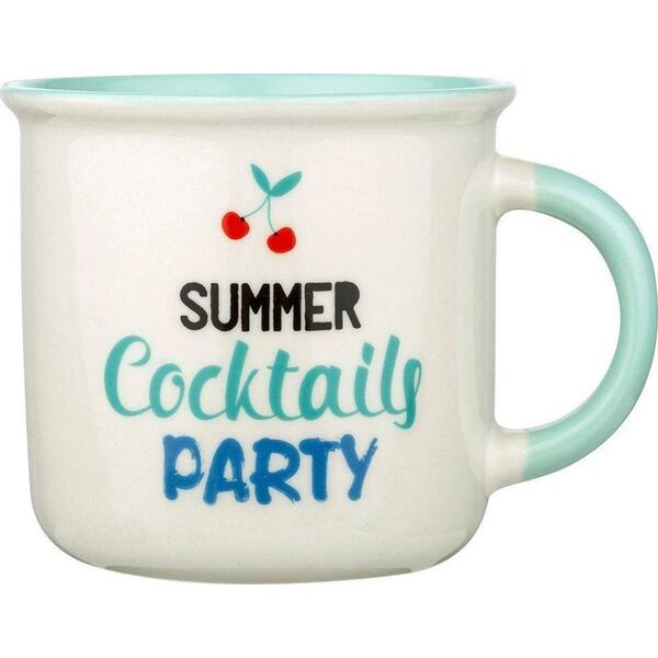NAVA NAVA Kubek porcelanowy z dekorem cocktails 380 ml