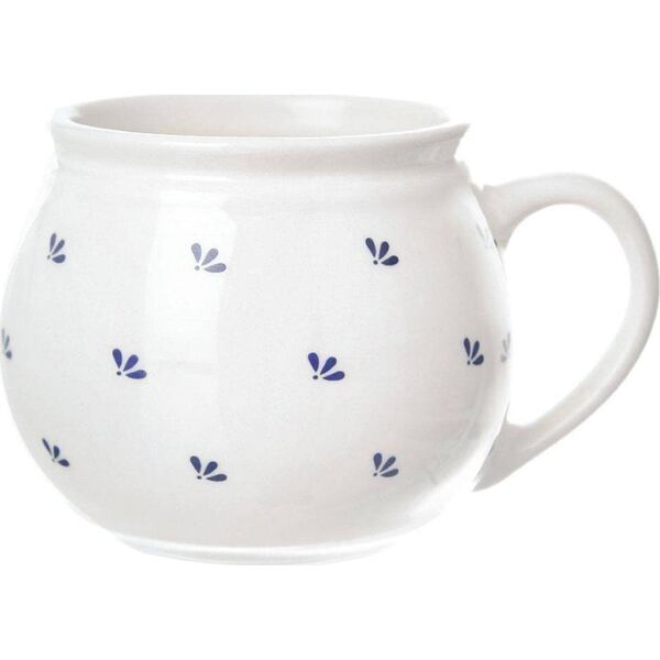 Orion Kubek z uchem ceramiczny biały MODROBILA 190 ml
