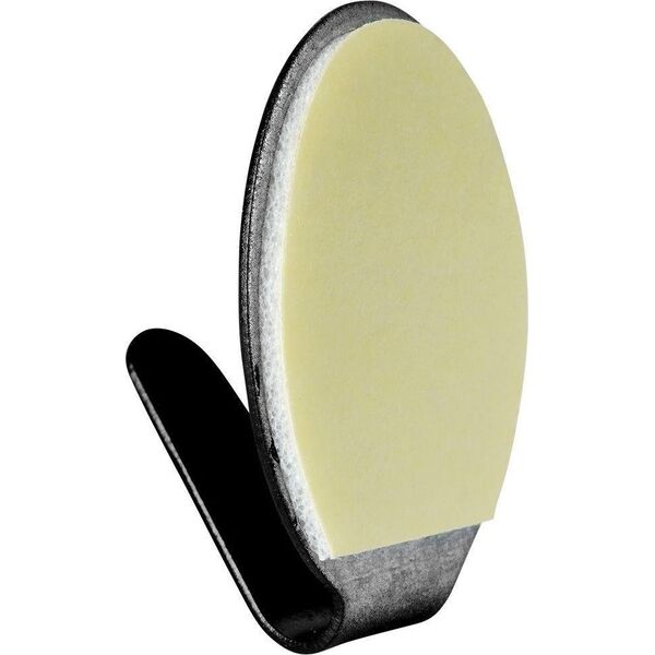 Storage Solutions Wieszak samoprzylepny na ręcznik ścierkę / haczyk stalowy owal czarny 6 szt. 3x2 cm