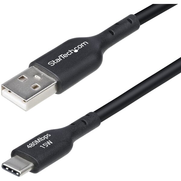 Καλώδιο USB-A σε USB-C 3M Μαύρο/Καλώδιο USB 2.0 Μεταφοράς Δεδομένων