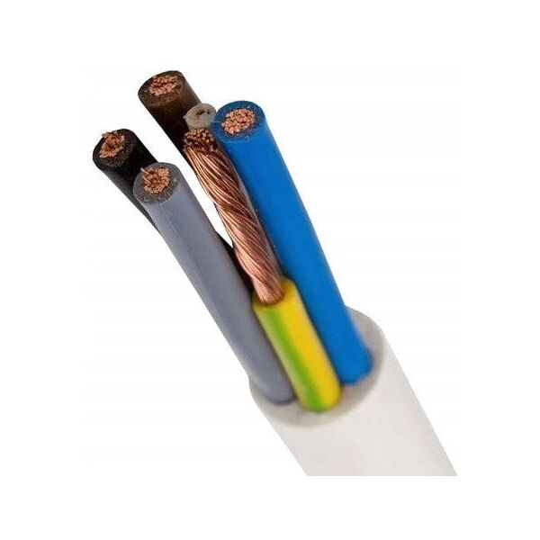 Καλώδιο εργαστηρίου OWY 5x1mm2 300/500V λευκός δίσκος 100m