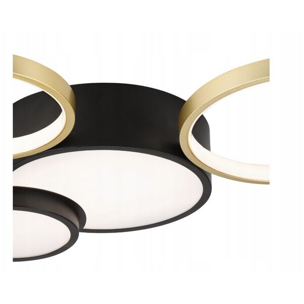 Lamkur Alizee 50980 πλαφονιέρα 30W LED 3000-6500K 4400 lm μαύρο/χρυσό