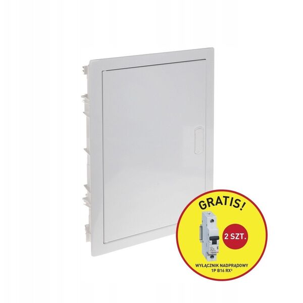 Επιτοίχια μονάδα Legrand RWN 602432P υποτοίχια 2x12 μονάδες IP40 πλήρεις λευκές πόρτες + διακόπτης υπερφόρτωσης 1P B16 RX3 (2 τεμ.)
