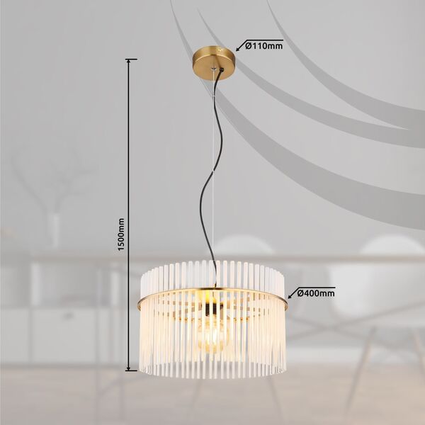 Globo Gorley 15698HM κρεμαστό φωτιστικό 1x60W E27 χρυσό/διαφανές