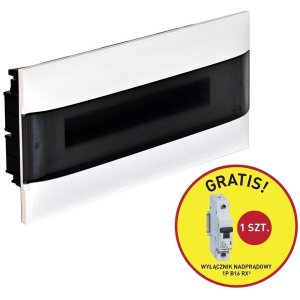 Επιτοίχια μονάδα Legrand Practibox S 137375P 1x22 μονάδες IP40 με διαφανείς πόρτες + διακόπτης υπερφόρτωσης 1P B16 RX3 (1 τεμ.)
