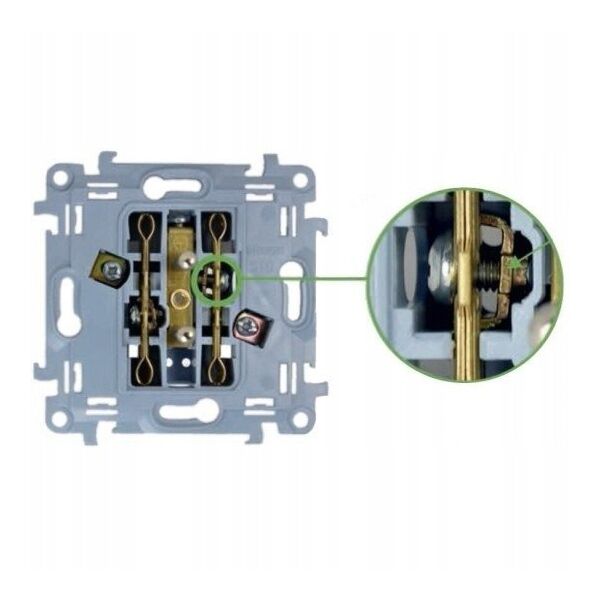 Διπλός διακόπτης κεριού KONTAKT-SIMON CW5C.01/49 10AX 250V ταχυσύνδεσμος SIMON10 μαύρο