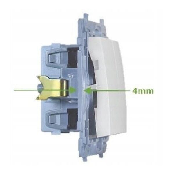 Διπλός διακόπτης κεριού KONTAKT-SIMON CW5C.01/49 10AX 250V ταχυσύνδεσμος SIMON10 μαύρο
