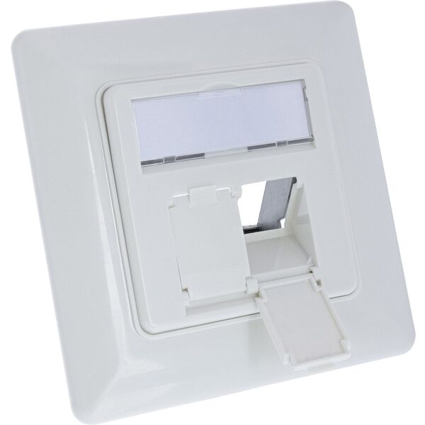 Σετ πλαισίου InLine® για 2x RJ45 Bu/LSA χρήση, Keystone SNAP-In, λευκό RAL9010