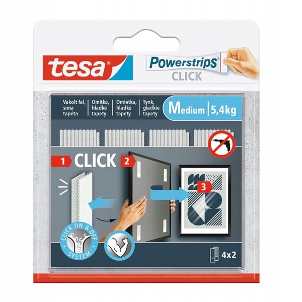 ΑΥΤΟΚΟΛΛΗΤΕΣ ΤΑΙΝΙΕΣ POWERSTRIPS-CLICK/MEDIUM TESA