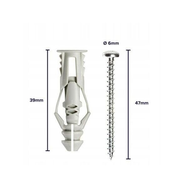 ΆΓΚΥΡΑ DRYW TRIPLE 6X39 ΠΛΑΣΤ ΓΚΡΙ 8 ΤΕΜ