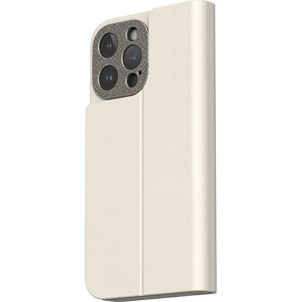 Moshi Moshi Overture MagSafe - Skórzane etui 3w1 z klapką iPhone 15 Pro Max (Eggnog White)