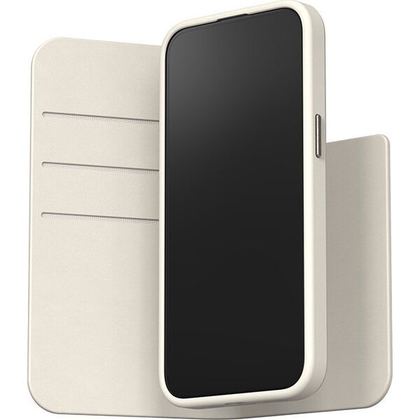 Moshi Moshi Overture MagSafe - Skórzane etui 3w1 z klapką iPhone 15 Pro Max (Eggnog White)